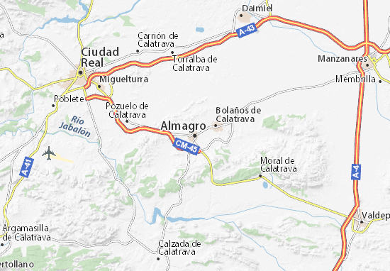 Kaart Plattegrond Almagro