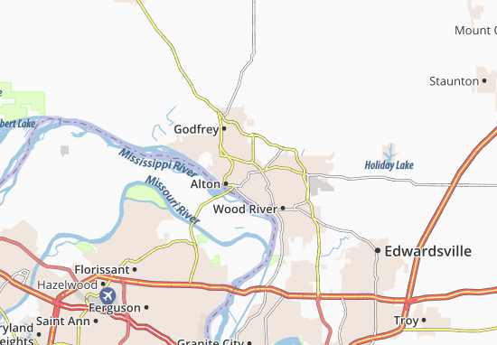 Karte Stadtplan Alton