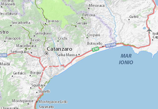 Mapa Sellia Marina