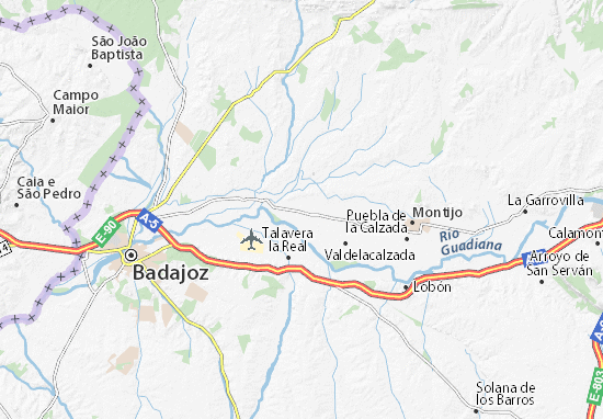 Mapa Pueblonuevo del Guadiana