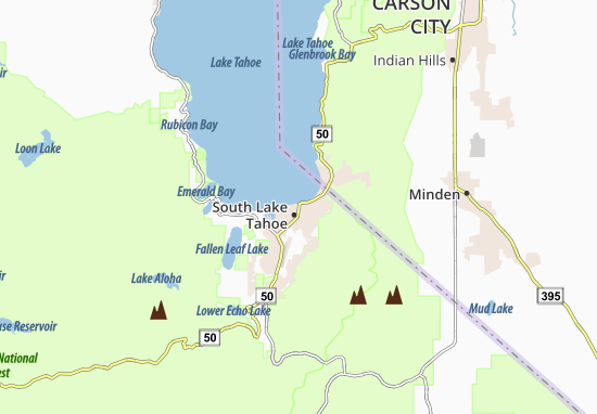 Mapa South Lake Tahoe