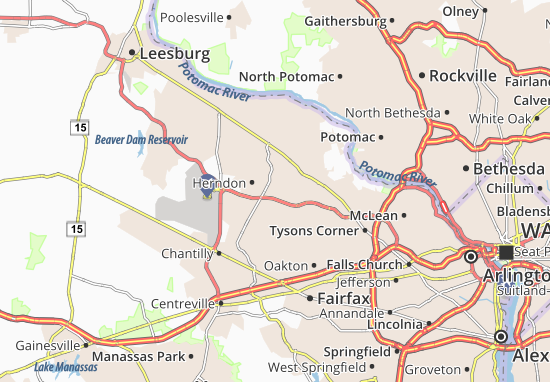 Karte Stadtplan Reston