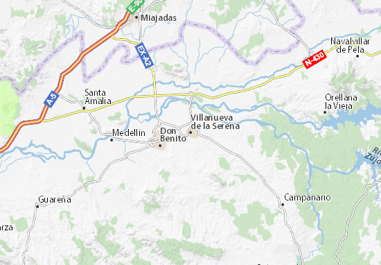 Mapa Villanueva de la Serena