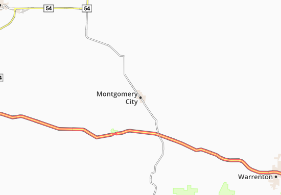 Kaart Plattegrond Montgomery City