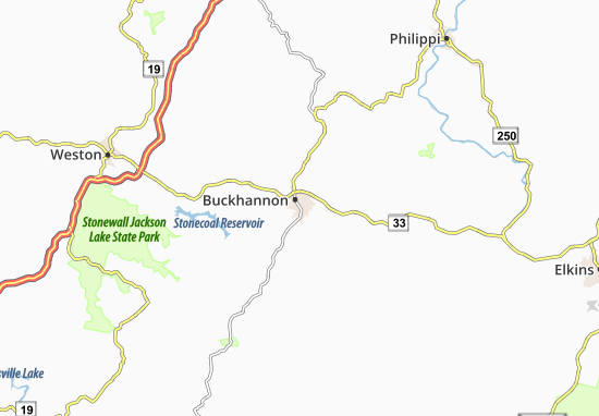 Karte Stadtplan Buckhannon