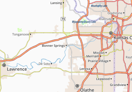 Karte Stadtplan Bonner Springs