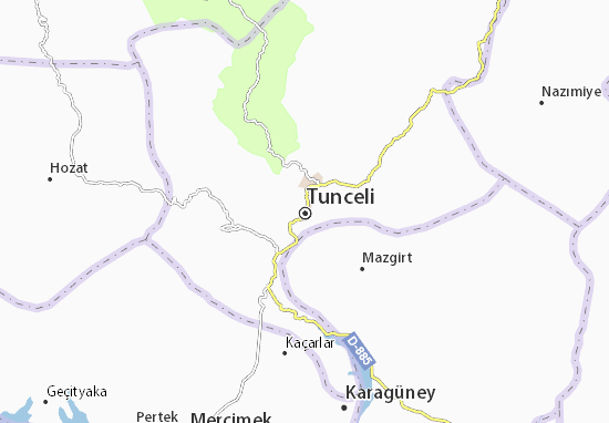 Mapa Tunceli