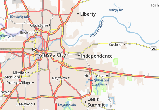 Karte Stadtplan Independence