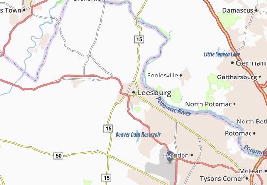 Karte Stadtplan Leesburg