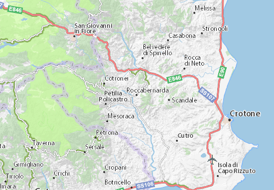 Roccabernarda Map