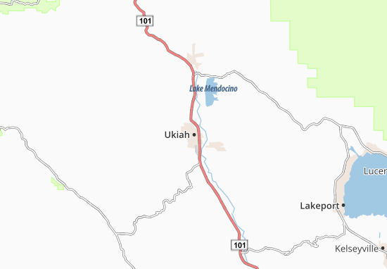 Mapa Ukiah