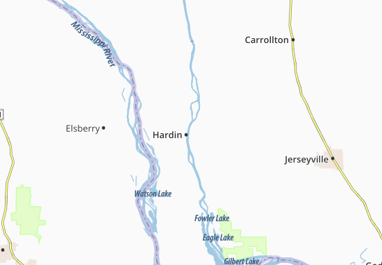 Mapa East Hardin