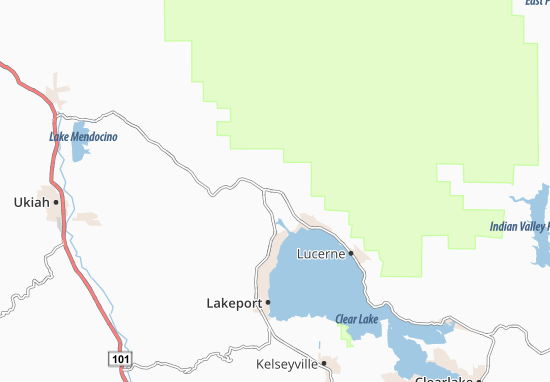 Mapa Upper Lake