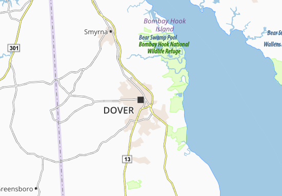 Karte Stadtplan Dover