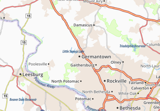 Karte Stadtplan Germantown