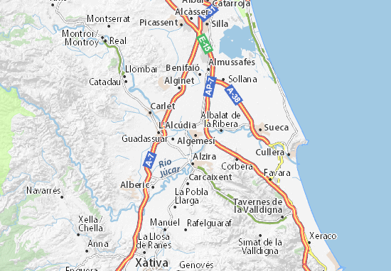 Karte Stadtplan Algemesí