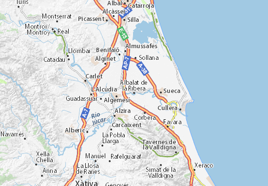 Karte Stadtplan Albalat de la Ribera