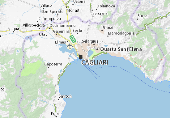 Mapa Cagliari