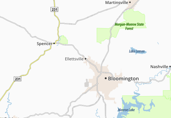 Kaart Plattegrond Ellettsville