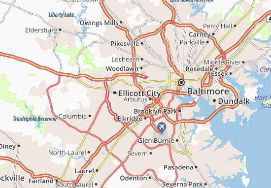 Map Of Catonsville Md Michelin Catonsville Map - Viamichelin