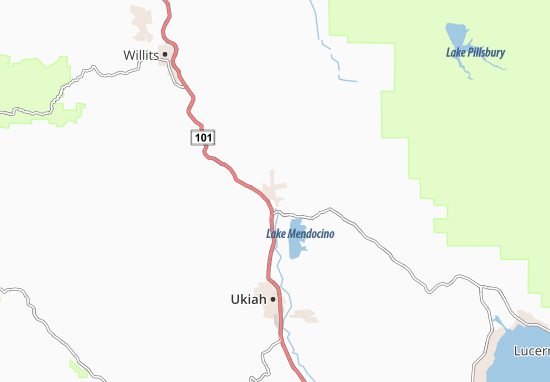 Mapa Redwood Valley