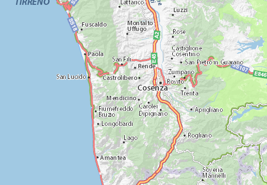 Kaart Plattegrond Cerisano