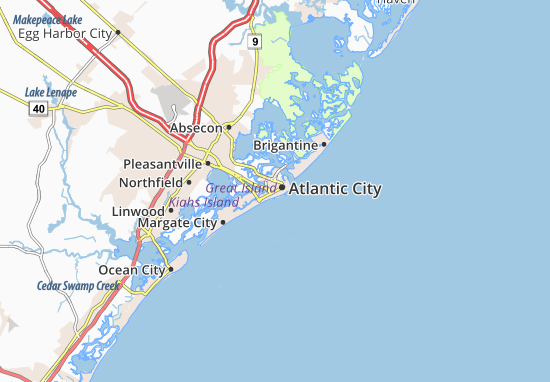 Mapa Atlantic City