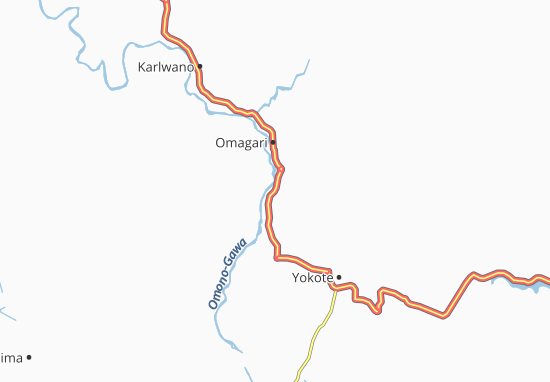 Mapa Kakumagawa