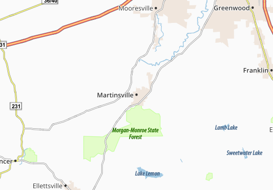 Karte Stadtplan Martinsville