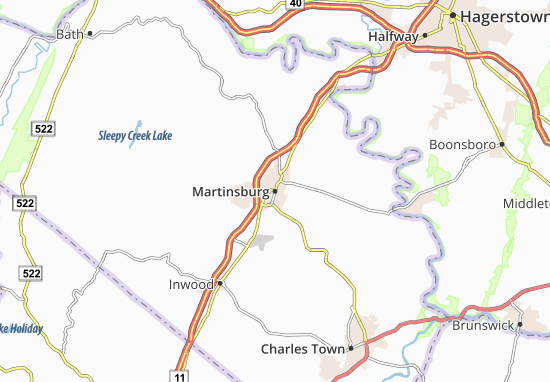 Mapa Martinsburg
