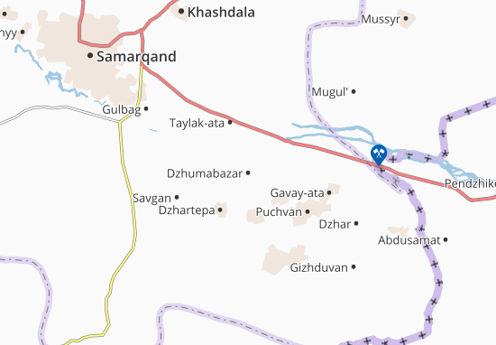Karte Stadtplan Dzhumabazar