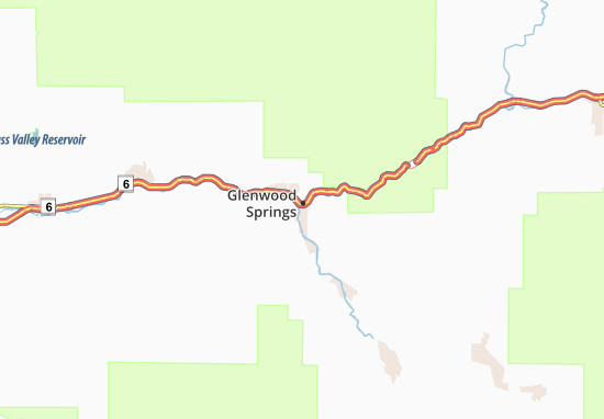 Mapa Glenwood Springs
