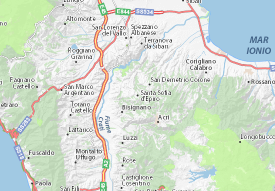 Mapa Santa Sofia d&#x27;Epiro