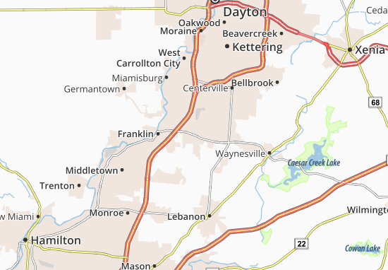 Mapa Springboro
