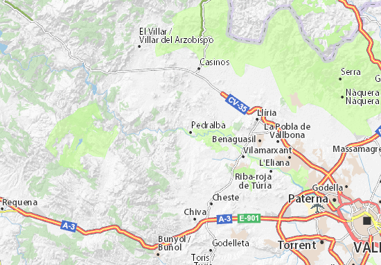 Mapa Pedralba