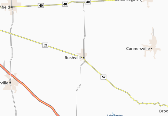 Kaart Plattegrond Rushville