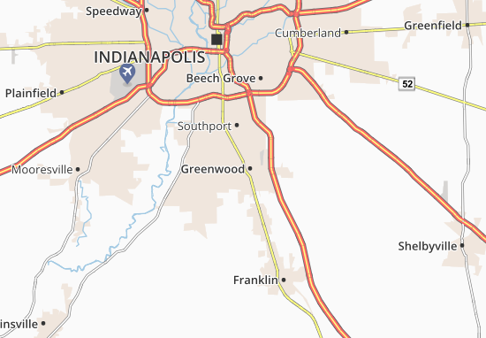 Karte Stadtplan Greenwood