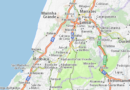 Mapa MICHELIN Alcobaça - mapa Alcobaça - ViaMichelin