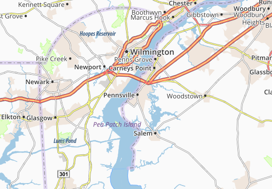 Mapa Pennsville