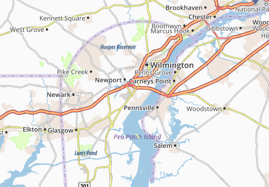 Karte Stadtplan Wilmington Manor