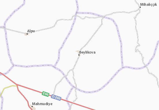Karte Stadtplan Beylikova