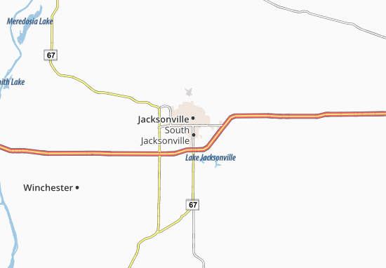 Kaart Plattegrond South Jacksonville