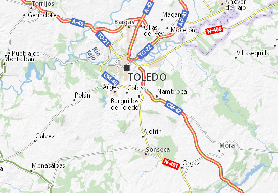 Karte Stadtplan Burguillos de Toledo