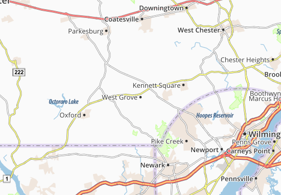 Mapa West Grove