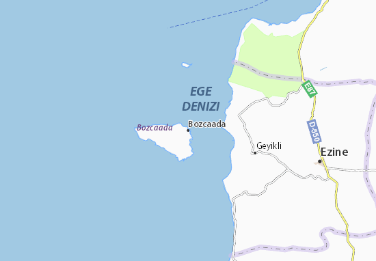 Kaart Plattegrond Bozcaada