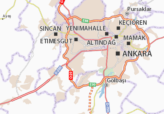 ankara tourist map