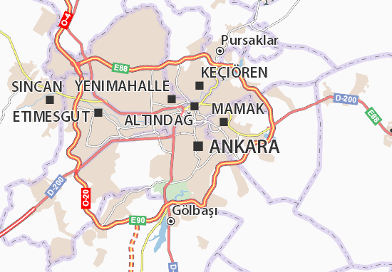 Karte Stadtplan Kavaklıdere
