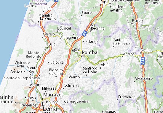 Mapa Pombal