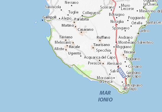Karte Stadtplan Ugento