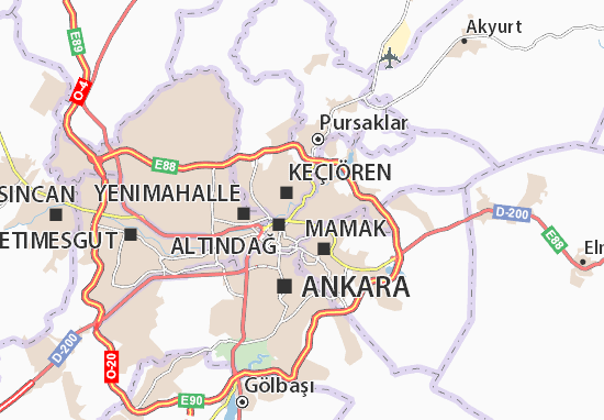 ankara tourist map